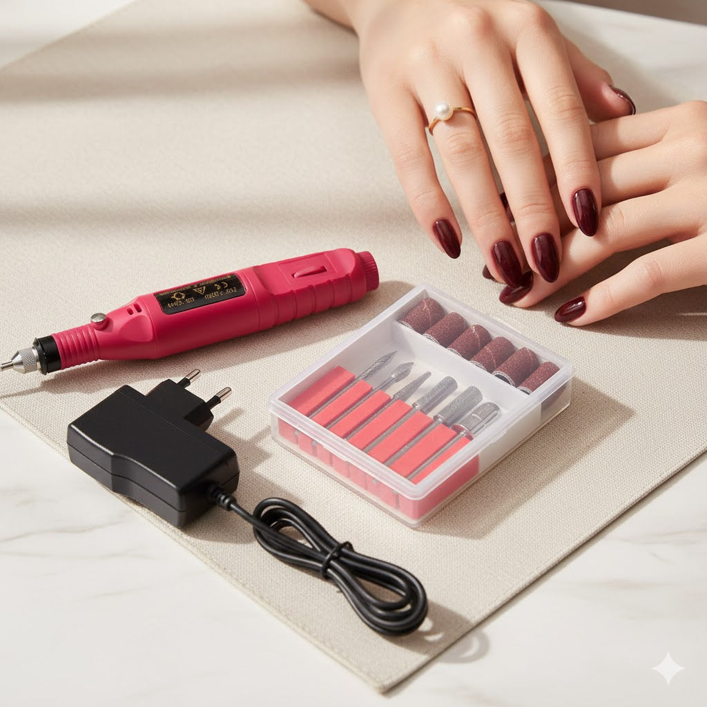 Lixadeira Elétrica 20.000 RPM – Modelo Caneta, Bivolt, Ideal para Unhas em Gel