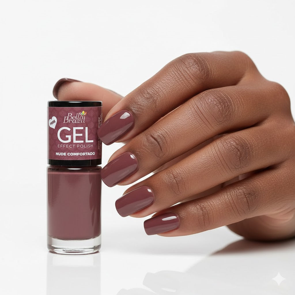 Coleção Folhas de Outono 9ml – Esmalte Efeito Gel, Secagem Sem Cabine