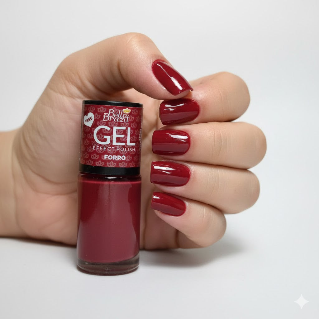 Coleção Folhas de Outono 9ml – Esmalte Efeito Gel, Secagem Sem Cabine