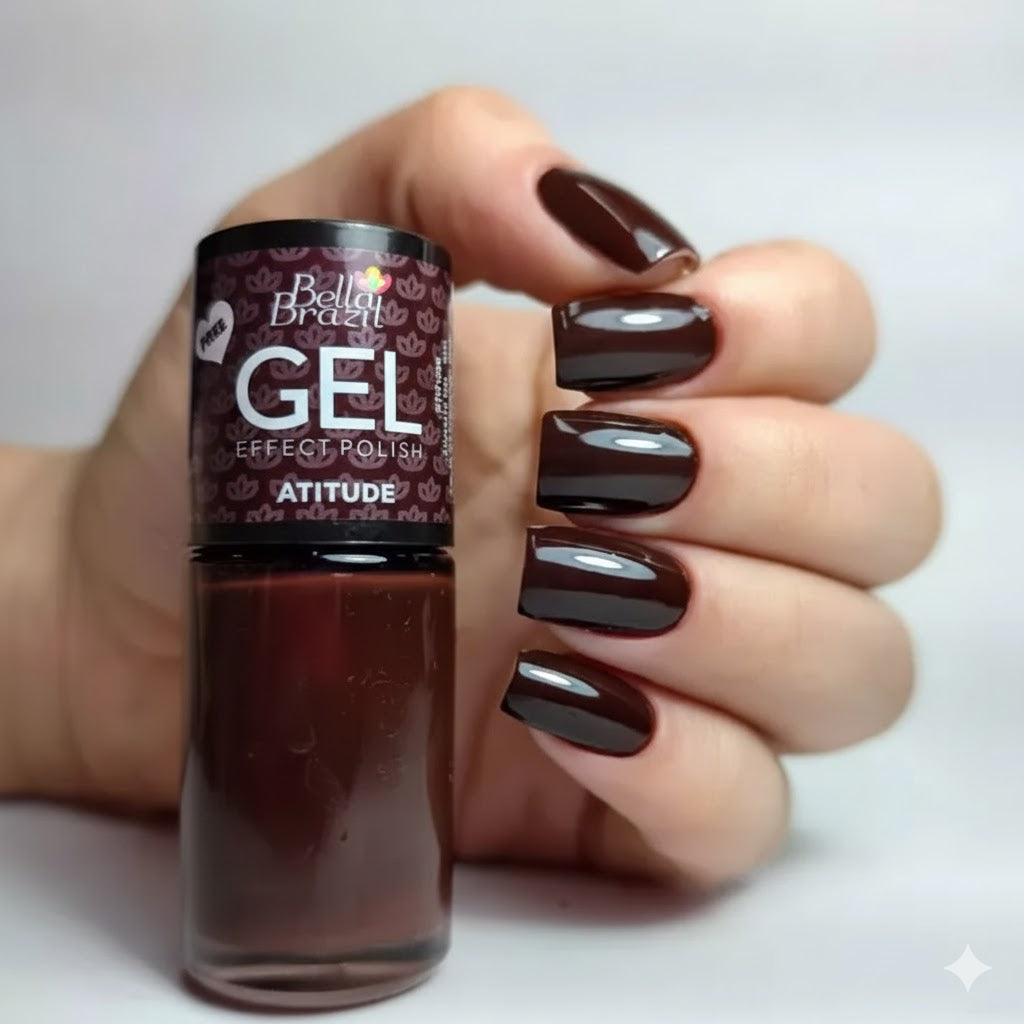 Coleção Folhas de Outono 9ml – Esmalte Efeito Gel, Secagem Sem Cabine